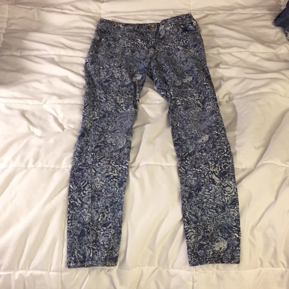 Funky blue/white jeans